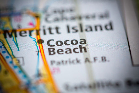 Map showing Cocoa Beach